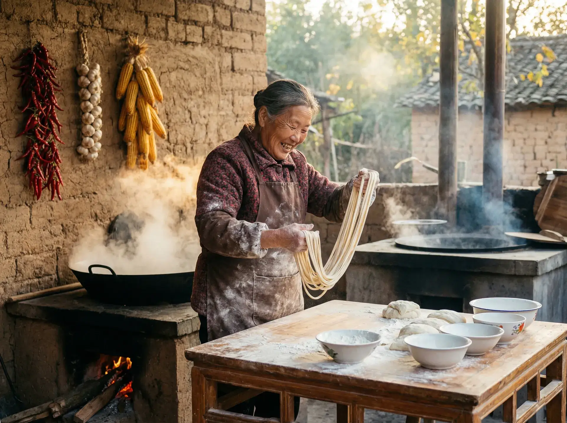 农家大嫂手擀面 - 色即是空在线观看 乡村美食